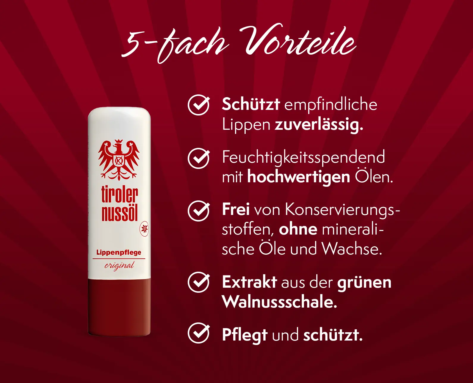 Tiroler Nussöl Original Lippenpflege – 5 Vorteile auf einen Blick